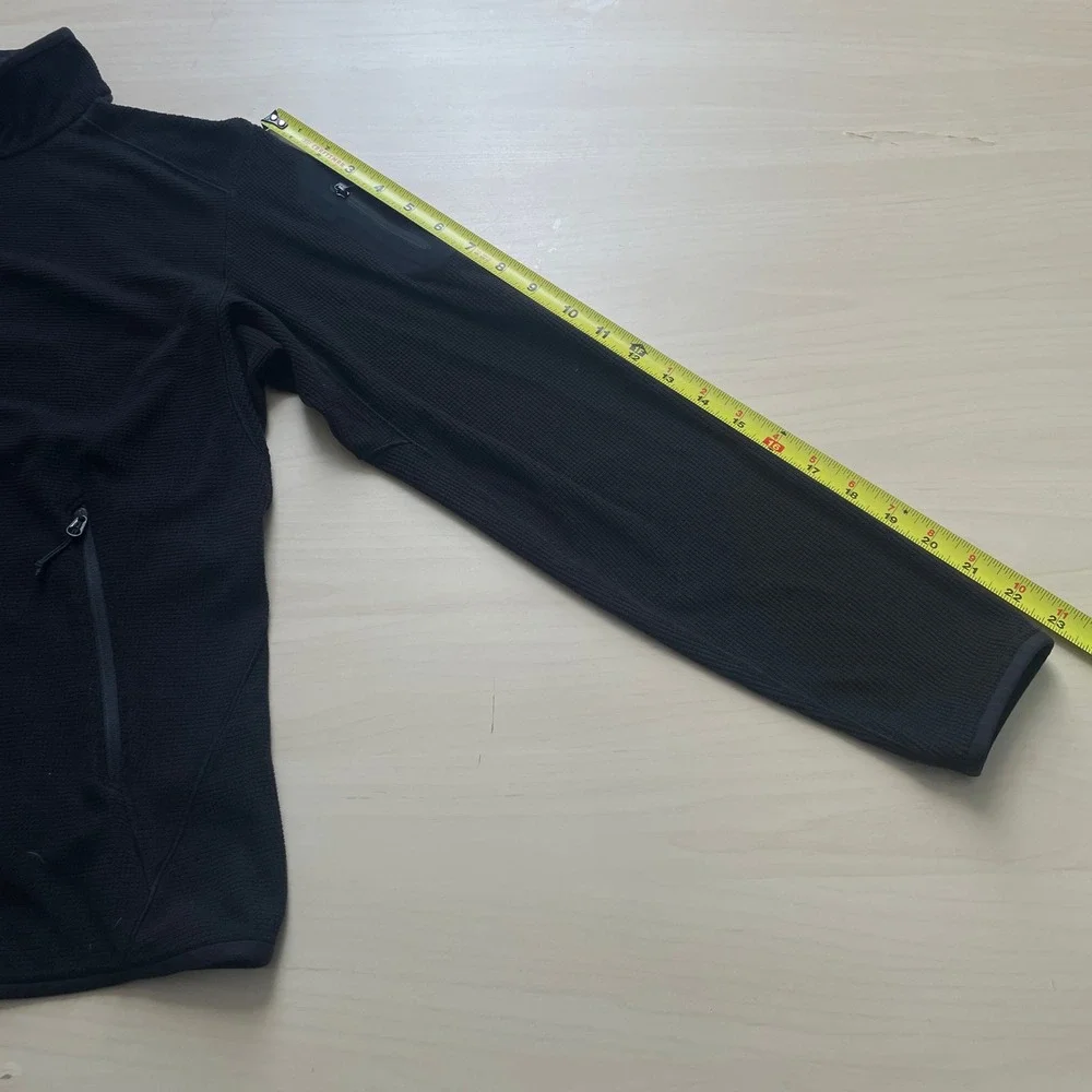 Arcteryx Women's Delta LT Jacket Zip Neck Pullover Black Waffle Grid Size Small - Picture 9 of 16